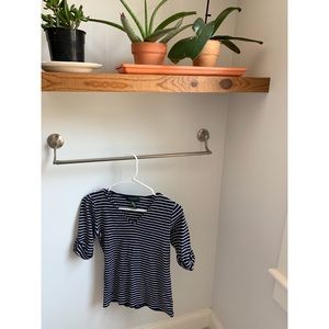 Ralph Lauren Dark Blue and White Striped Top